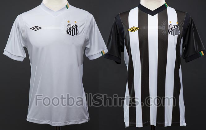  shirts of Brazilian club Santos FC The latter play in the Brazilian 